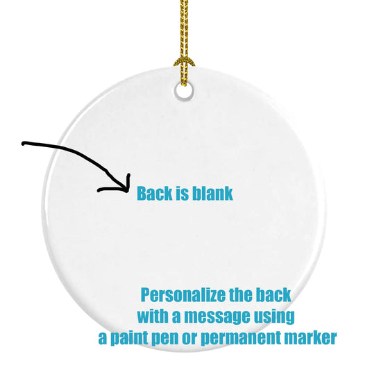 Doodle Black #2 Christmas Ceramic Ornament