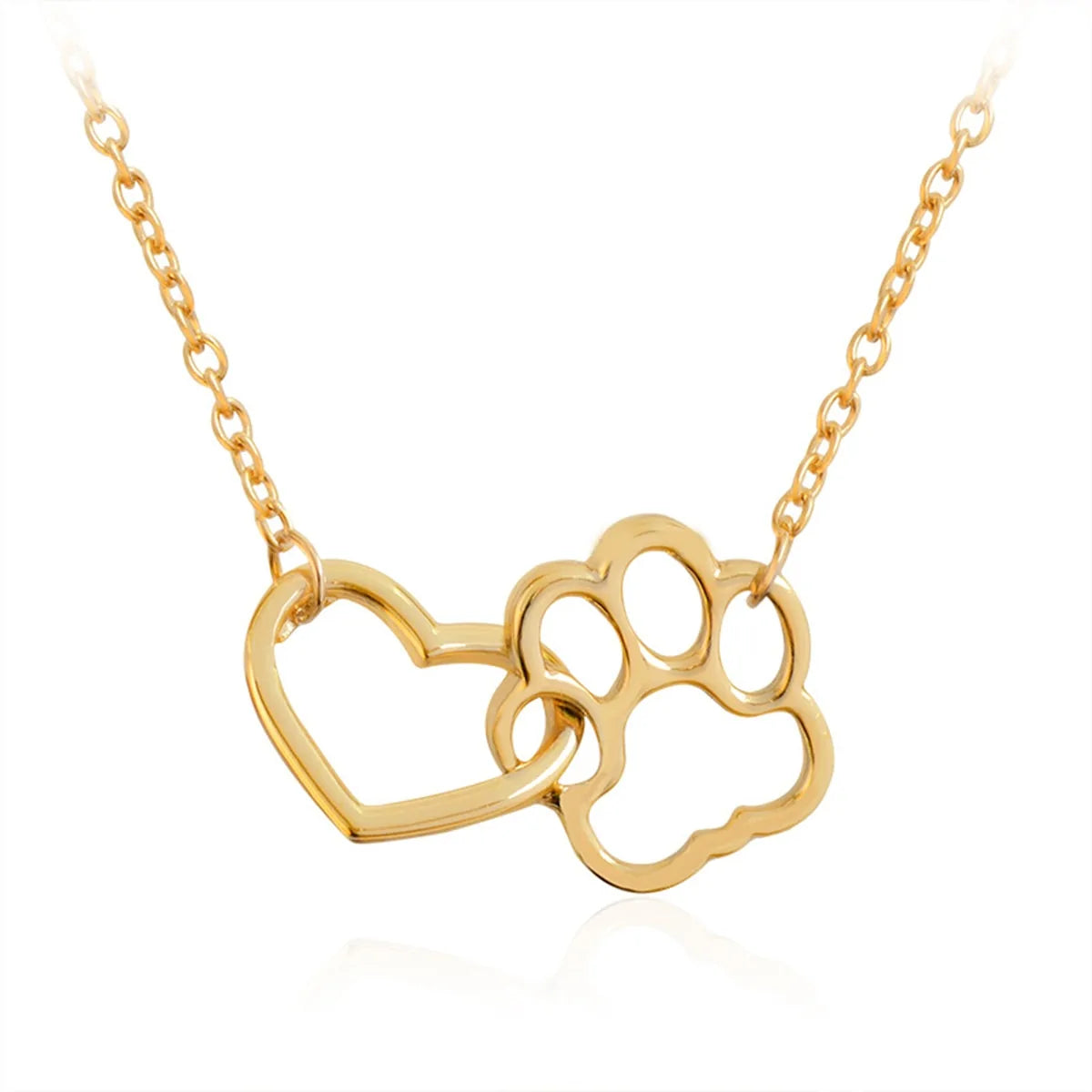 Hollow Pet Paw Footprint Necklaces